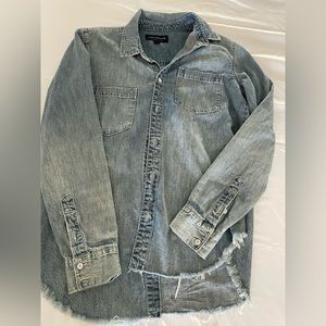 Lucky Brand Jean Shirt with frayed hem